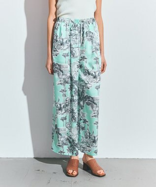 GRACE CONTINENTAL リゾートプリントイージーパンツ ミント