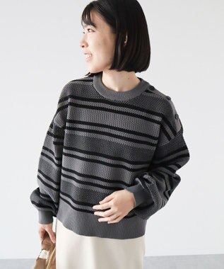 Green Parks ランダムボーダーニットプルオーバー