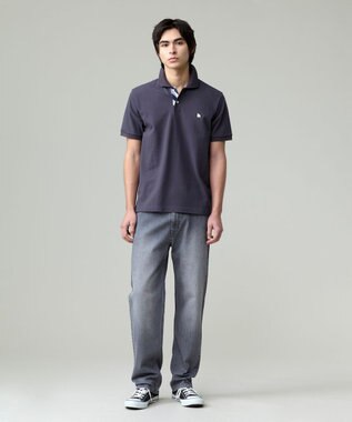 J.PRESS MEN 気品と愛嬌のバランスが抜群！【J.PRESS人気NO1ポロシャツ】 バックブルカノコレジメン ポロシャツ グレー系
