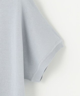 J.PRESS LADIES L 【洗える・抗菌防臭】コットンアセテート ドルマン ニット サックスブルー系