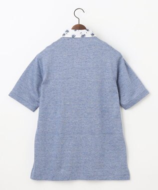 JOSEPH ABBOUD 【リネン素材/清涼感/吸水速乾】リネン天竺 ポロシャツ サックスブルー系