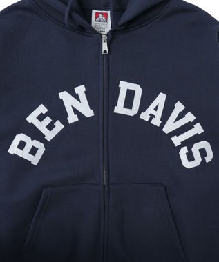 WEGO BENDAVISアーチロゴZIPパーカー ネイビー