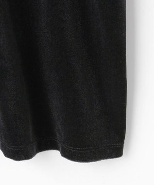 #Newans 【洗濯機可／ 前後着用可】 ギャザースリーブシアーベロアカーディガン ブラック