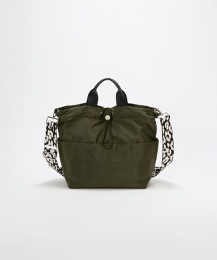 TOPKAPI 【TREASURE TOPKAPI】ナイロン パターンベルト付き 2way トートバッグ / 8ポケット モスグリーン