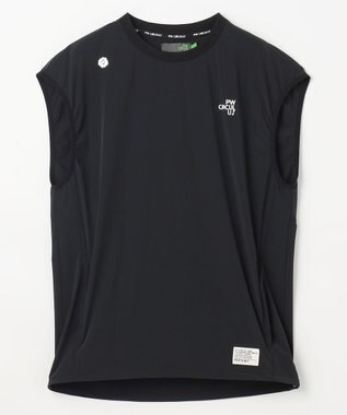 PW CIRCULUS 【撥水加工 / 小さくまとまる】【UNISEX】オーバーサイズ パッカブルベスト ゴルフウェア メンズ レディース ブラック系