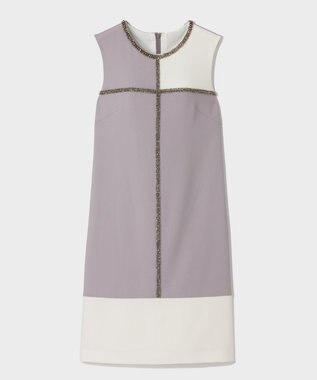 GRACE CONTINENTAL ビジューバイカラードレス グレー