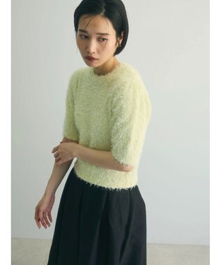 Green Parks ａ．ラメシャギーニットプルオーバー Yellow