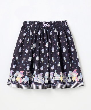 ANY KIDS マジカルキャットフレアスカート ネイビー