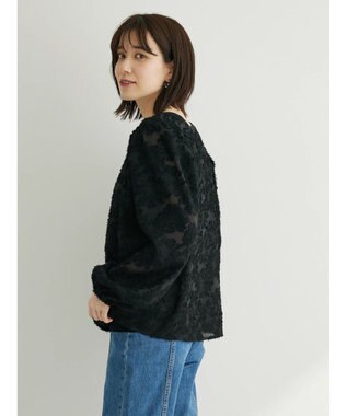 Green Parks シャギージャガードプルオーバー Black