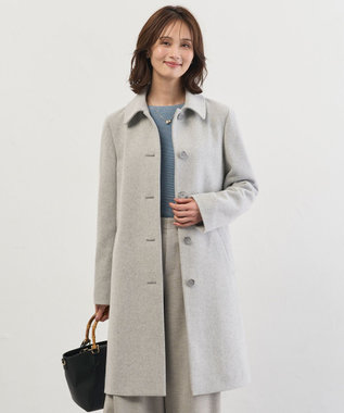 J.PRESS LADIES S ショートビーバー ロング丈 ステンカラー コート