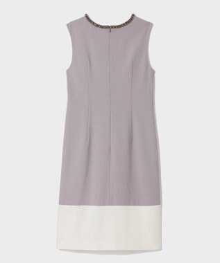 GRACE CONTINENTAL ビジューバイカラードレス グレー