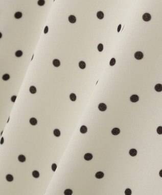 Green Parks ドットイージーケアバックスリットブラウス Dot