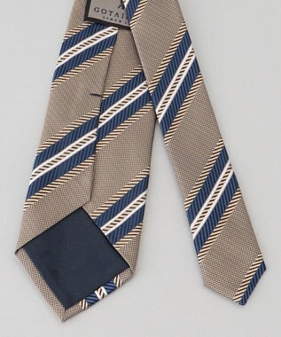 GOTAIRIKU GOTAIRIKU別注【日本製】シルク ネクタイ_レジメンタル ダークブラウン系1