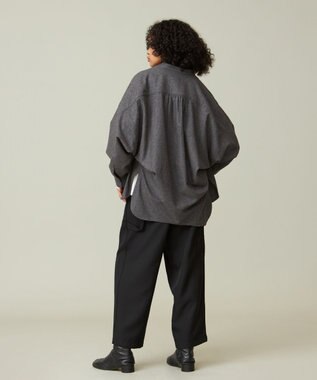 J.PRESS YORK STREET 【WOMEN】バンドカラーブラウス グレー系