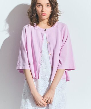 GRACE CONTINENTAL ハイツイストコットンカーディガン