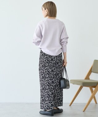 AMERICAN HOLIC ソフトコットンスウェットライクニットトップス ラベンダー