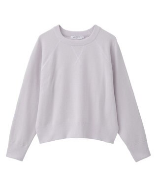 AMERICAN HOLIC ソフトコットンスウェットライクニットトップス ラベンダー