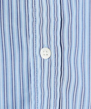 J.PRESS MEN 【WEB・一部店舗限定】コットンブロードストライプ バンドカラーシャツ ブルー系1