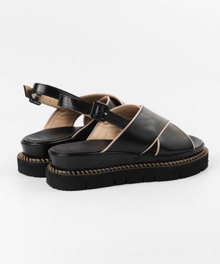 BONTRE 【LucaGrossi/ルカグロッシ】厚底クロスベルトサンダル/H300S-US ブラック