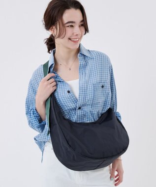 LeSportsac LG HAMMOCK ADJ BAG/ディープシー/ボトルグリーンウェビング