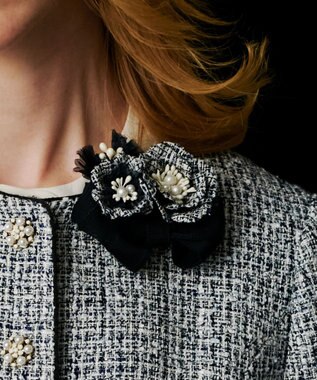 TOCCA ATELIER SENKA FLOWER CORSAGE コサージュ ネイビー系5
