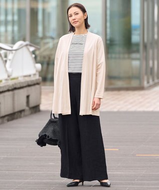 自由区 【好評につき新色追加・接触冷感・UVカット・洗える・XSサイズあり】ハンディカーディガン ロング丈 ローズ系