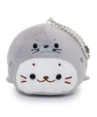 Mother garden しろたん まーるい マスコット キーホルダー 【単品】 《しろたん / ゴマフアザラシ / ラッコ 》 ゴマフアザラシ