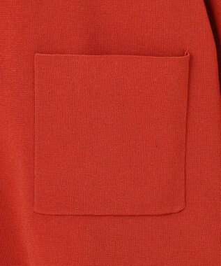 ANY スウェットライクニットカーディガン オレンジ