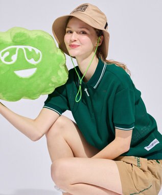 PW CIRCULUS 【WOMEN】ワッフルハーフジップポロ 2026年モデル ゴルフウェア レディース グリーン系
