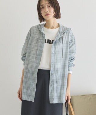 AMERICAN HOLIC ナイロンフーディーシャツ Check