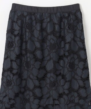 GRACE CONTINENTAL ローズレーススカート ネイビー