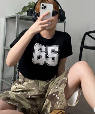 WEGO ナンバリングサイドドロストちびT ブラック