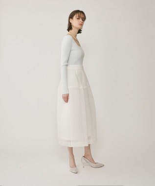 GRACE CONTINENTAL ダンボールメッシュスカート ホワイト