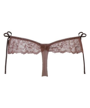 WACOAL Tバック ショーツ 【重力に負けないバストケアBra】 はきこみ丈あさめ BRB414とペア レディース PRA414 /ワコール ダークブラウン