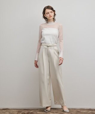 GRACE CONTINENTAL ダブルクロスワイドパンツ キナリ