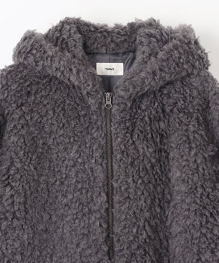 NAVE 【ReNAVE】プードルボア ロングジャケット チャコール系