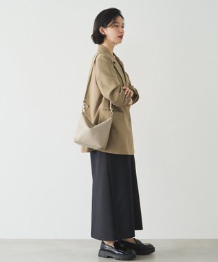 russet ソフトレザーシンプルショルダーバッグ(CE-1328-WEB) GrayBeige2