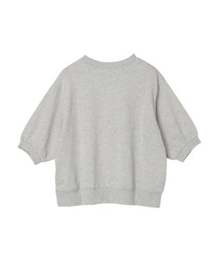 Green Parks ７分袖ラメ裏毛パフプルオーバー Gray Mixture