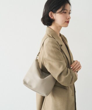 russet ソフトレザーシンプルショルダーバッグ(CE-1328-WEB) GrayBeige2