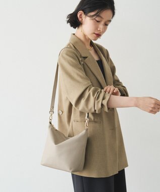 russet ソフトレザーシンプルショルダーバッグ(CE-1328-WEB) GrayBeige2