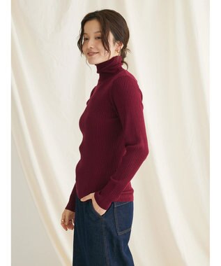 CRAFT STANDARD BOUTIQUE ウォッシャブルリブタートルニットプルオーバー Bordeaux