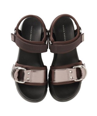 YECCA VECCA バックルスポーツサンダル Brown