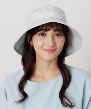 MOONBAT 【洗える】FURLA(フルラ) シャンブレー中つばダウンハット グレー