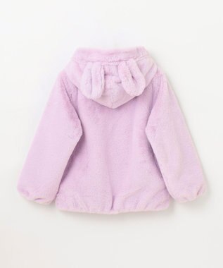 ANY KIDS アニマル耳 フェイクファー ブルゾン ラベンダー×ウサギ