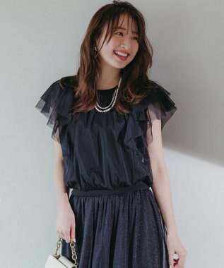 ANY SIS ストーンパール調2連 ネックレス キスカ