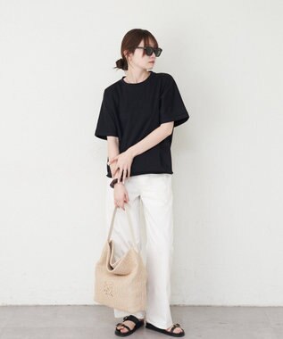 russet ナイロンラフィアワンショルダーバッグ(CE-1714) Ivory