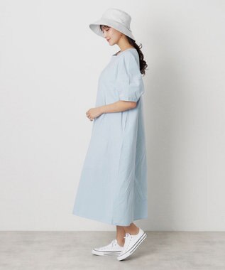 MOONBAT 【洗える】FURLA(フルラ) シャンブレー中つばダウンハット グレー