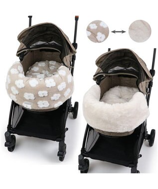 PET PARADISE ペットパラダイス 遠赤外線 ボアカート用クッション 《お花柄》 ベージュ