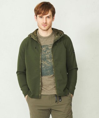 JOSEPH ABBOUD MOUNTAIN 【UNISEX】高機能 アウトドアニットパーカー オリーブ系