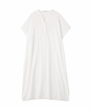Green Parks 半袖シアースキッパーシャツワンピース Off White